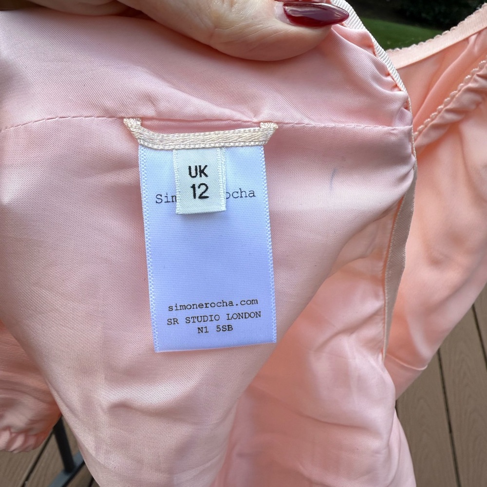 Simone Rocha Blush Pink Bodysuit – Size UK 12 (US 8) NWOT - Picture 5 of 9